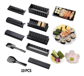 kit de fabricación de sushis sin BPA cocina a máquina Sushi Maker QOTSTEOS Molde para sushis rectangular japonés molde de prensa de fabricación de sushi 1 pieza blanca 