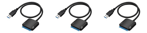 3 Cables Convertidores Usb 3.0 A Adaptador Sataiii A Usb3 De