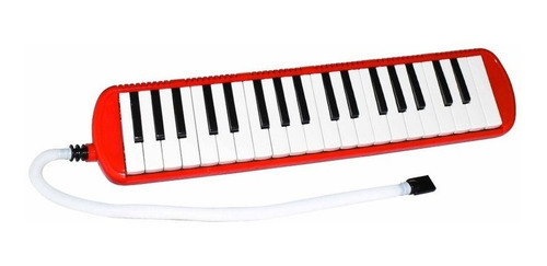 Flauta Melodica Olso Milan 37 Teclas Rojo Con Estuche 