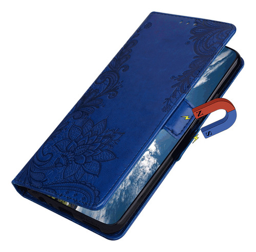 Funda Para Teléfono Vivo Y15a/y15s/y01 De Piel Con Estampado De Encaje Y Doble Hebilla