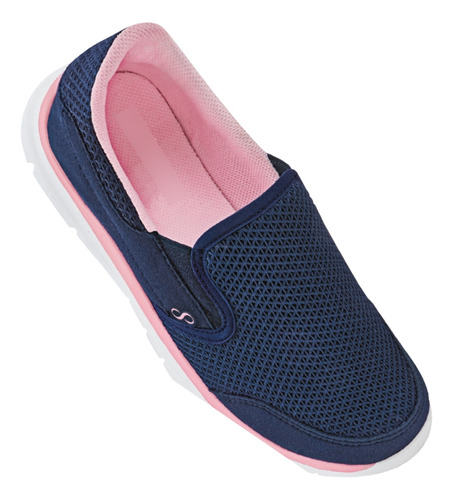 Mocasin Casual 70900pr Forro Confort Flats Elastico Logo