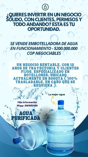 Negocio Embotelladora De Agua En Funcionamiento | Clientes |