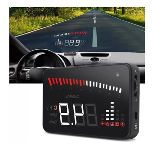 Projetor Painel Velocimetro Digital Obd2 Tech One Parabrisa