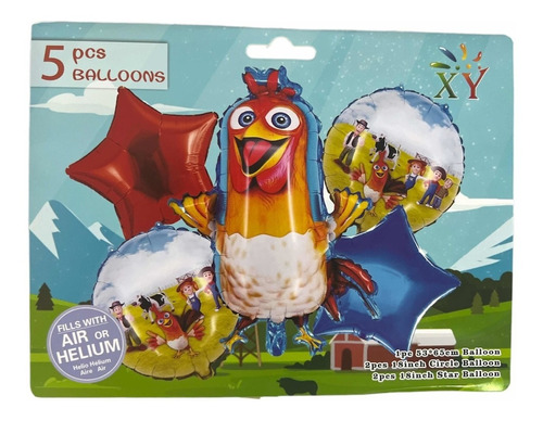 Paq De 5 Globos Para Fiesta Set De Bartolito Granja Zenón