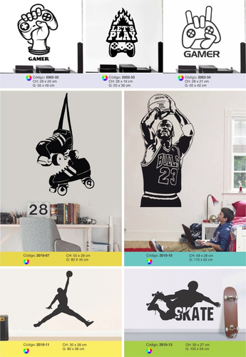 Vinilo Decorativo Pared Juvenil Adolescente Deportes Mùsica