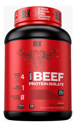 Whey Protein Beef Blk 410 Beef Protein, 907 g, Blk Performance, sabor a chocolate