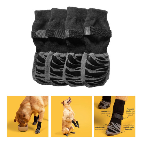 4x Calcetines Antideslizantes Para Perros, Calcetines Xs
