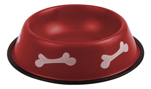 Tigela Inox Antiderrapante Alimentação Cachorro E Gato 2l Cor Vermelho
