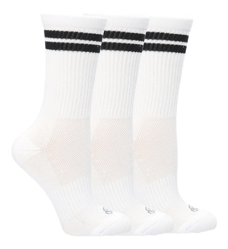 Pack 3 Calcetines Bsoul Crew Cut Mujer Blanco
