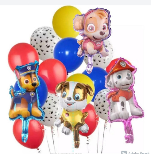 Imagen 1 de 6 de Pack De Globos Paw Patrol 18piezas !