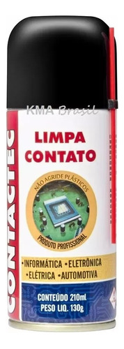 12un. - Limpa Contato Contactec 210ml - Implastec 