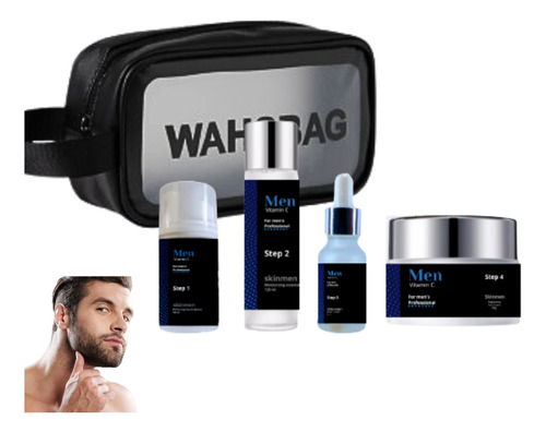Set De Viaje Del Cuidado De La Piel Para Hombres 4 Pzas