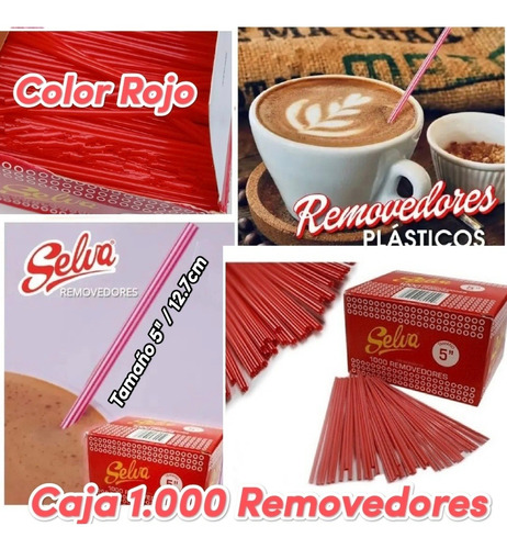 Removedores Para Cafe  1000 Unid Selva Rojos 