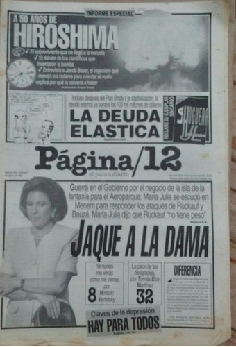 Diario Página 12 6/8/1995 Kgb Vs Escritores José Grandinetti