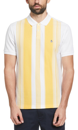 Polo Premium Interlock Vertical Stripe