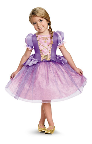 Disfraz Talla Small (2t) Para Niña De Rapunzel Halloween 