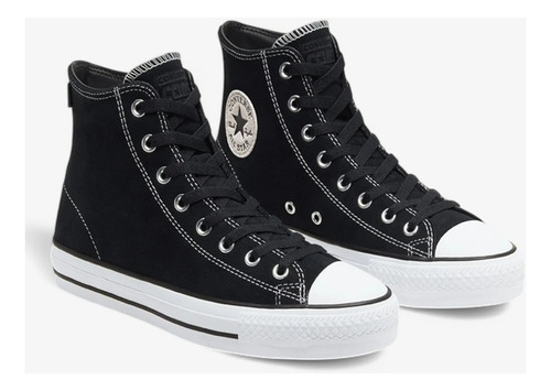 Zapatillas Converse All Star Cons Pro Suede Hi Negro Blanco