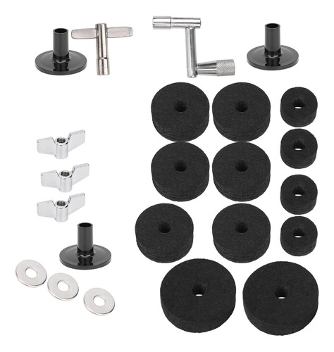 Kit De Cojines De Fieltro Negro Y Negro, 23 Piezas, Platillo