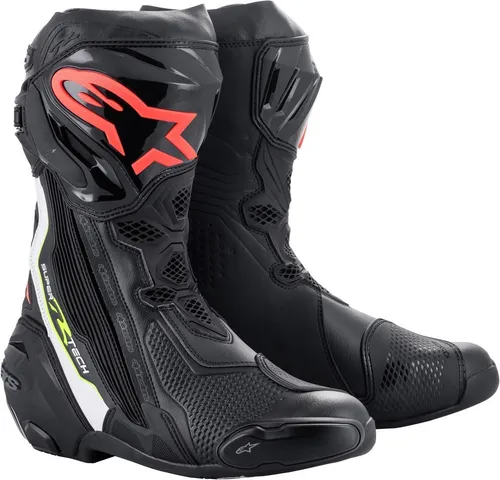 Botas Para Moto Alpinestars Racing Supertech R Negro/ Rojo