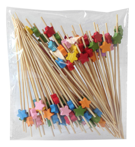 . 100 Piezas Palillos De Cóctel Brochetas De Estrella Mixta