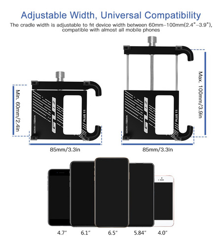 Suporte De Telefone Para Motocicleta, Telefone Anti-mtb, Alu