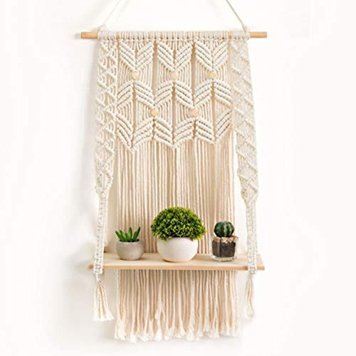 Estante Para Colgar En La Pared De Macrame Omomio - Decorac