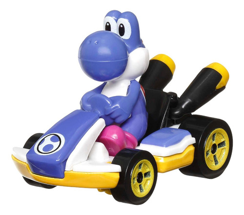 Hot Wheels Mariokart Blue Yoshi Standard Kart