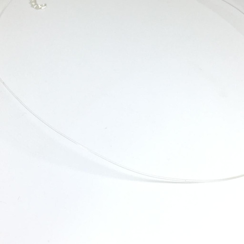Collar Choker Tanza Transparente Terminacion Plata  40+3cm