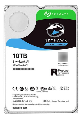 Disco Duro Skyhawk Ai Sata Iii 10tb 7200 Rpm Videovigilancia