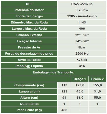 Desmontadora Montadora Pneus 12 A 26 Potente Braço Auxiliar