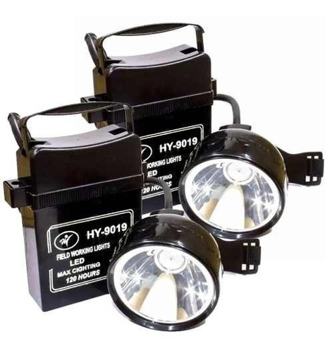 Pack 2 Linterna Foco Led Recargable Mano/cabeza 15w Hy-9019