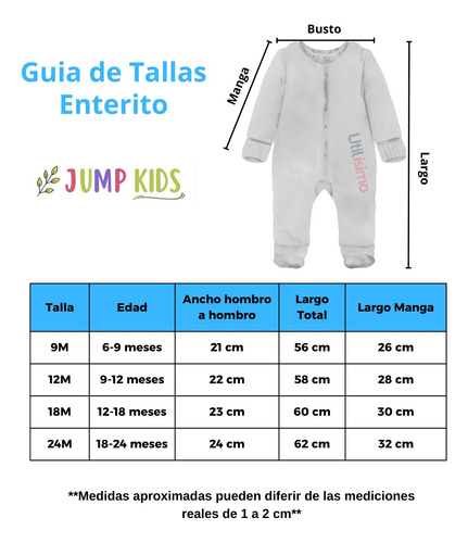 Enterito Pijama Largo Niña Cierre Sin Pie 100% Algodón