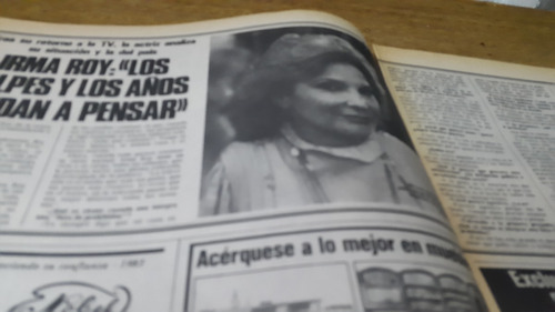 Revista Clarin N° 13424 Año 1983 Irma Roy El Retorno A La Tv