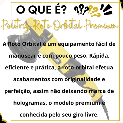 Politriz Rotta376 Roto Orbital Premium 6 Polegadas 110v