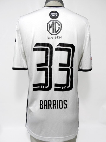 Camiseta Colo Colo 2018 Local Utiería N°33 Barrios Autografo