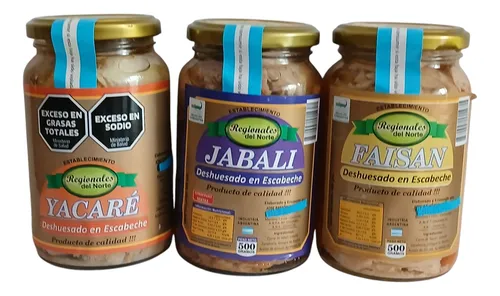 3 Jabalí, Yacaré, Faisán En Escabeche ( Regionales Del .