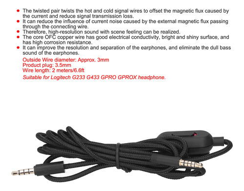 Juego De Auriculares Cable De Audio Control De Volumen Del