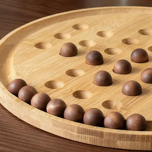 Juego De Mesa Solitario De Madera – Estrategia Y Lógica Para Toda La Familia – Incluye Tablero De 15x15 Cm – Ideal Para Niños, Adultos Y Adolescentes – Regalo Educativo Y Divertido
