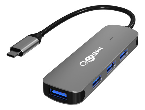 Adaptador Hub Imenso Quickcharge Usb-a 4 Portas Cor Cinza