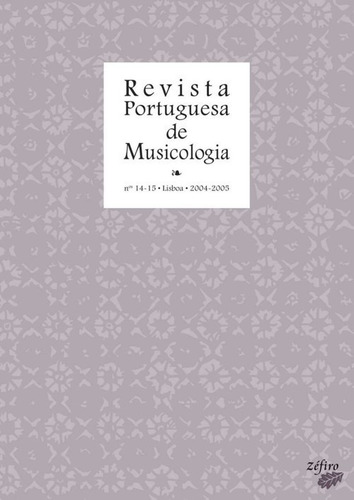 Libro Revista Portuguesa De Musicologia - Nºs 14-15