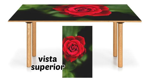 Vinilo Para Mesa Rosa Petalo Flor Amor Deco Vinilo M14