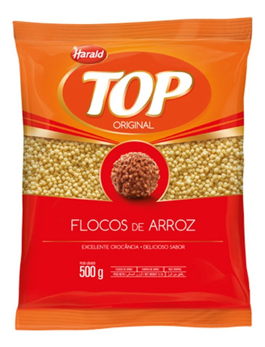 Flocos De Arroz Top Harald 500g Crocante + Entrega Rápida