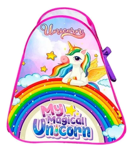  Carpa Plegable Unicornio Carpita Infantil Con Bolsito 