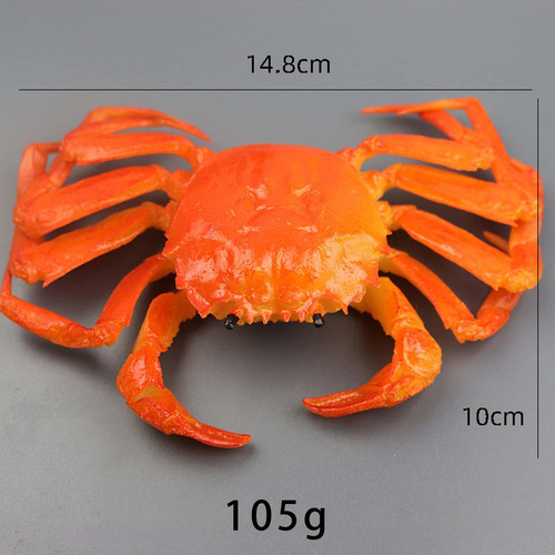 Sea Creatures Toys Party Favors Cangrejo Estatuilla Naranja