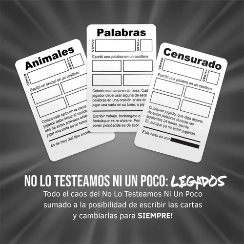No Lo Testeamos Ni Un Poco Legados Cartas Juego Mesa Bureau