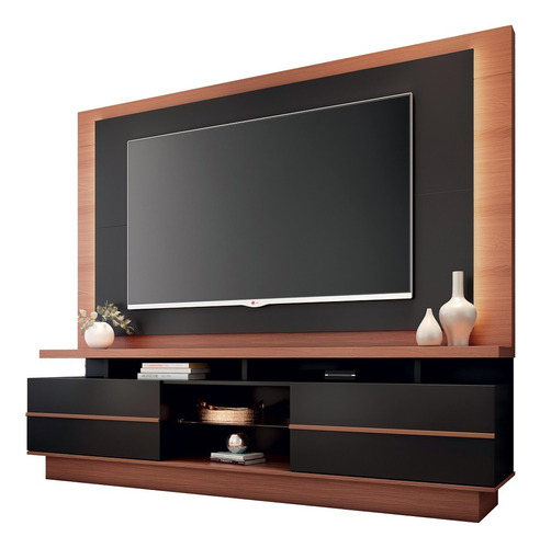 Rack Panel Modular Palazzo Pus, Tv Lcd Living Con Luz Led