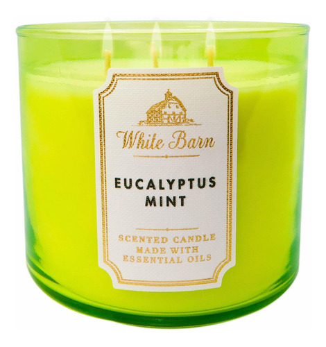 Vela Per  White Barn De 3 Mechas En Eucalyptus Mint