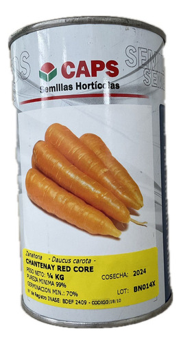 Semillas Zanahoria Chantenay Red Core - Lata 250 G Caps -