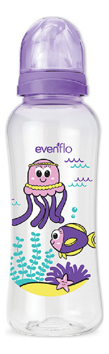 Mamadera Evenflo Acuario Bebé 3-12m 240ml Tetina Flujo Medio