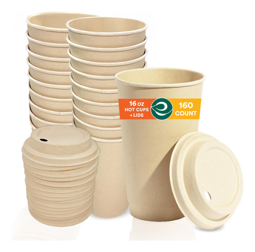 Eco Soul Tazas Calientes 100% Compostables A Base De Plantas